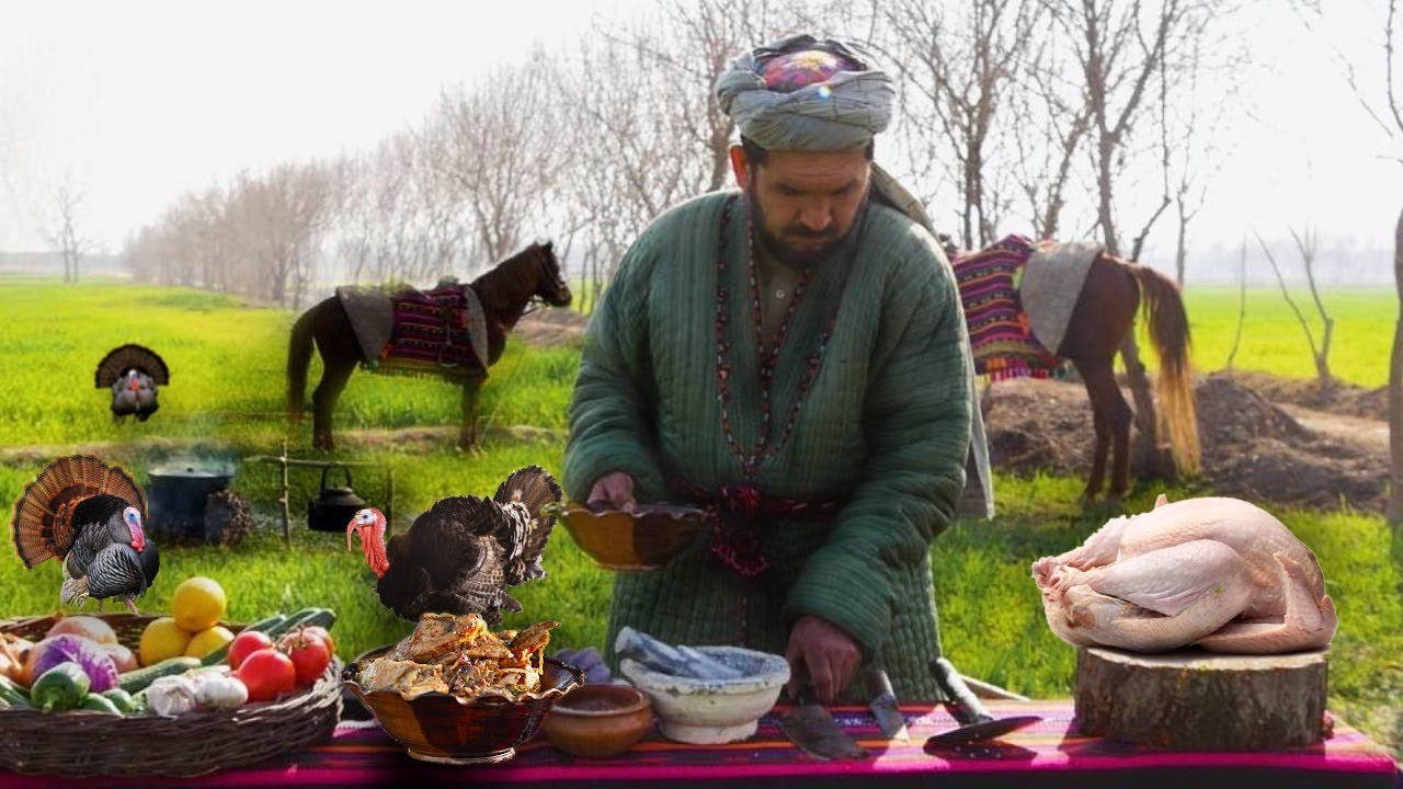 Cooking Turkey in Traditional Way | Afghanistan Village Cooking