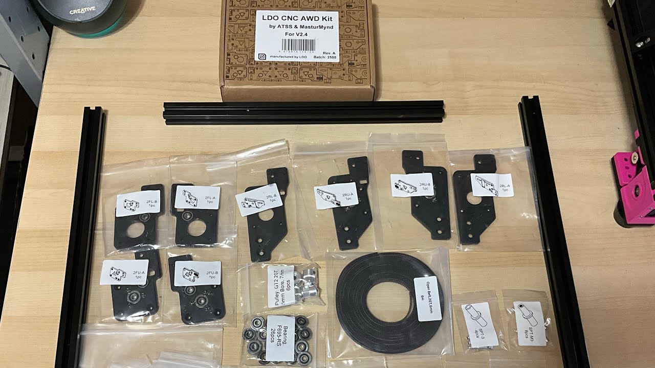 Voron 2.4 Rebuild – LDO AWD Kit Assembly (Rear AB Drives)
