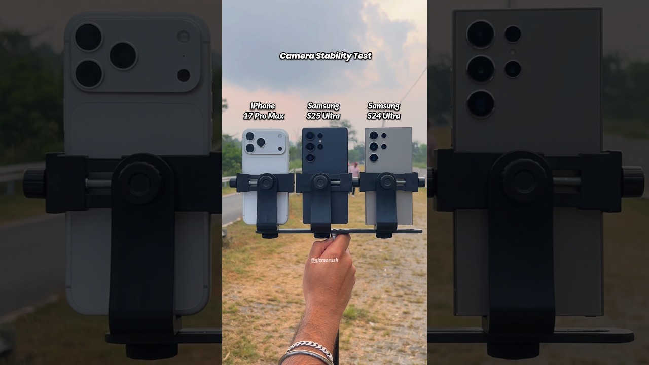 iPhone 17 Pro Max Vs Samsung S25 Ultra Vs S24 Ultra Camera Stability Test