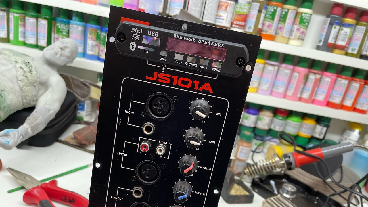 Caixa de som JBL JS101A - instala&ccedil;&atilde;o de placa bluetooth JX-917-A