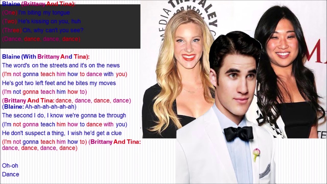 I'm Not Gonna Teach Your Boyfriend How To Dance With You Glee Lyrics