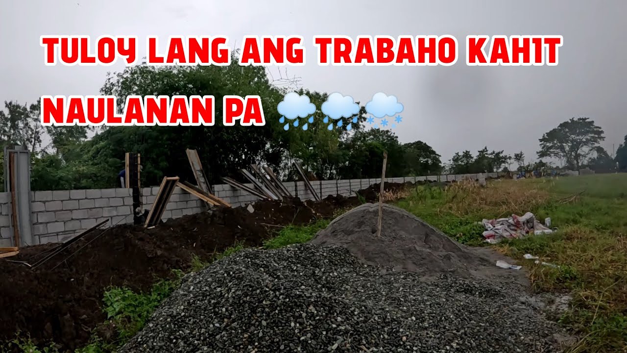 TULOY LANG ANG TRABAHO KAHIT NAULANAN PA 🌧️🌧️🌨️