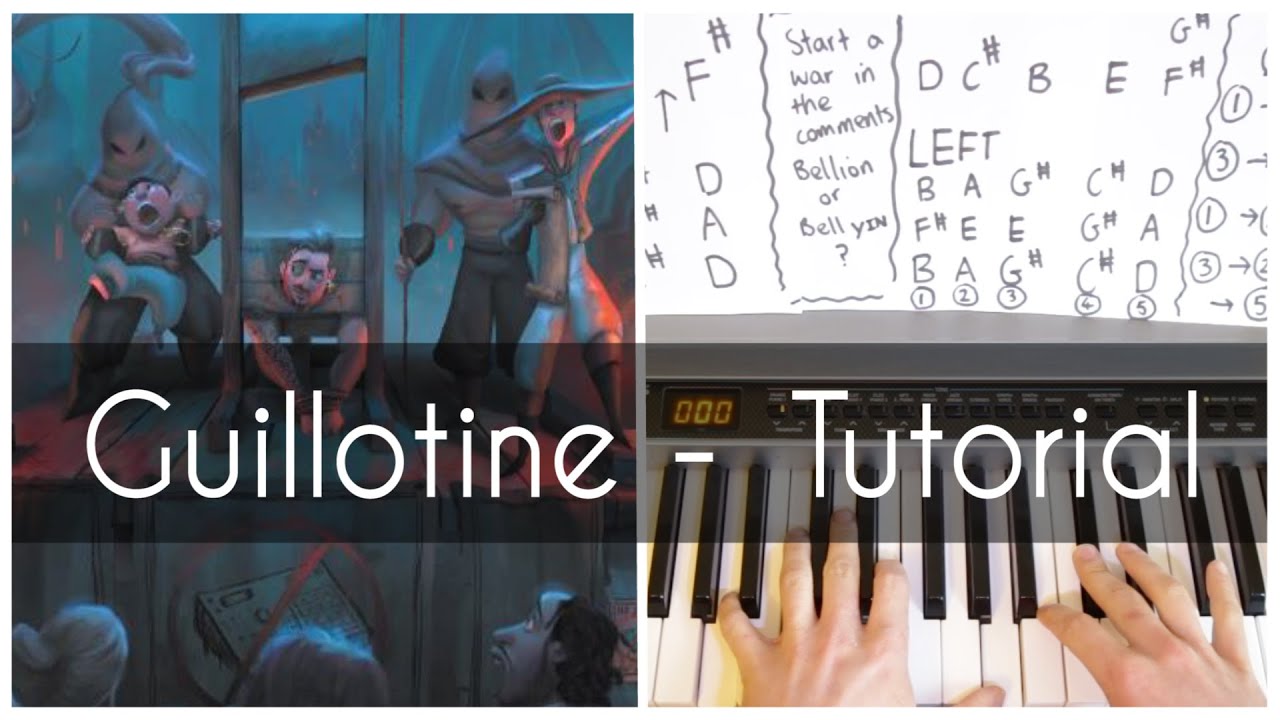Guillotine - Jon Bellion  ft. Travis Mendes - Piano Tutorial