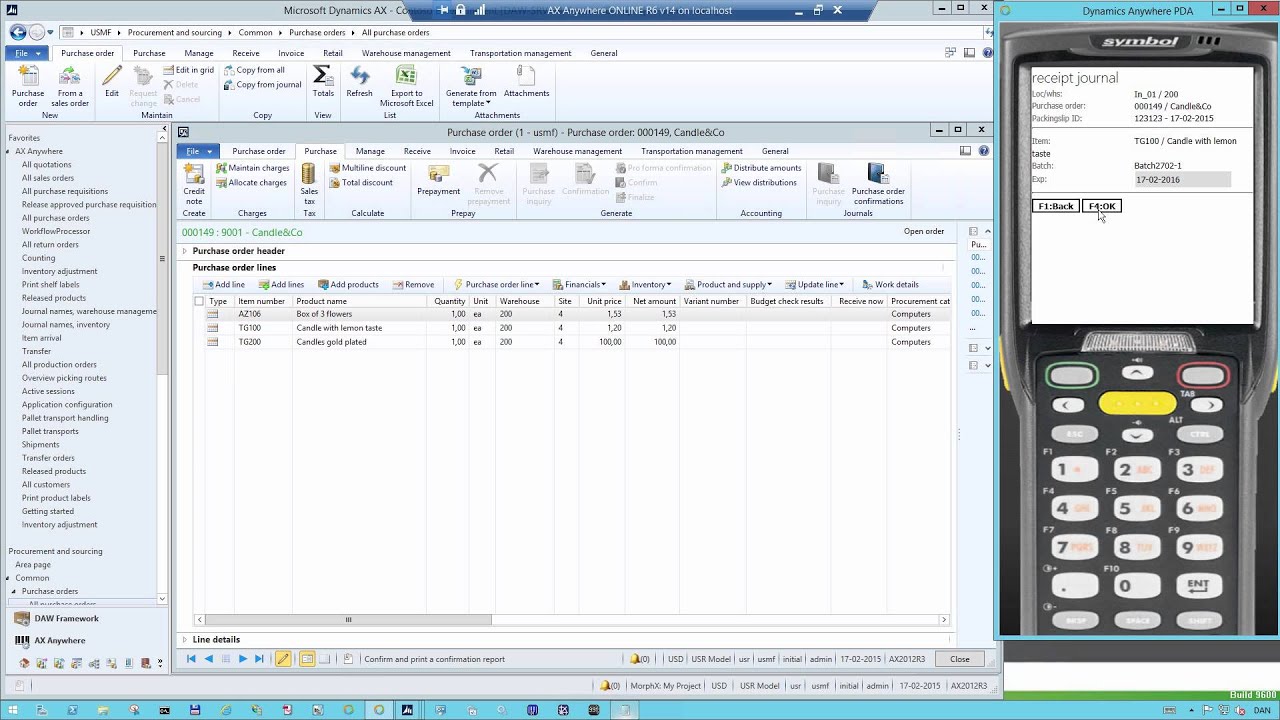 Columbus AX Anywhere Logistics - Dynamics Screens Demonstration