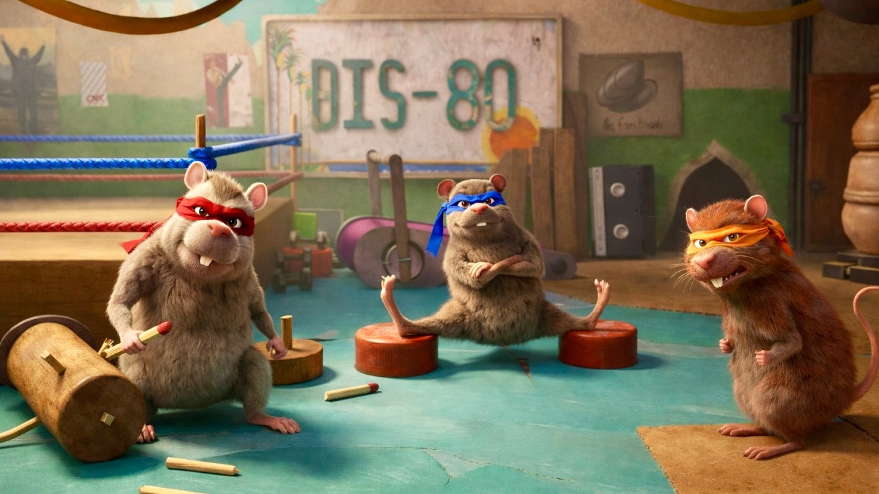 Three Ninja Mice Find an Orphan Raccoon and Train Him to Fight So He Can Help Them Get Food recap