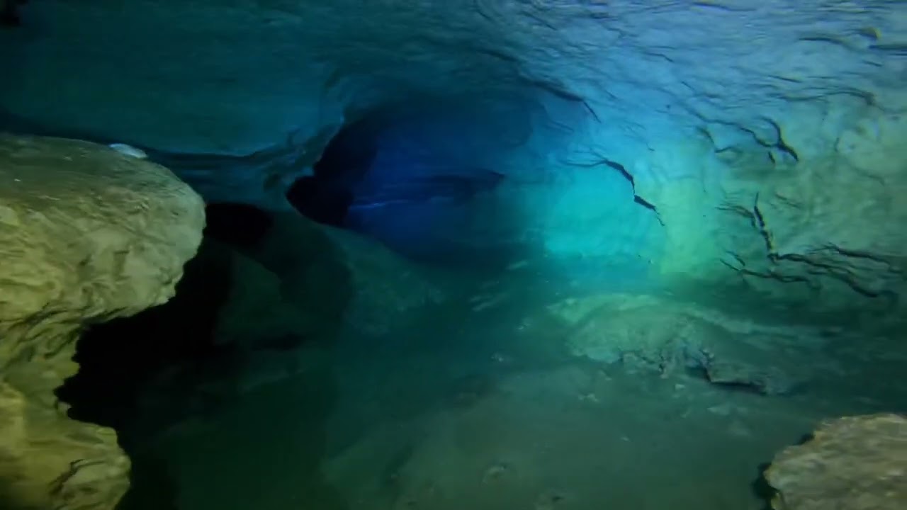cave exploration in Mexico with Triton CCR