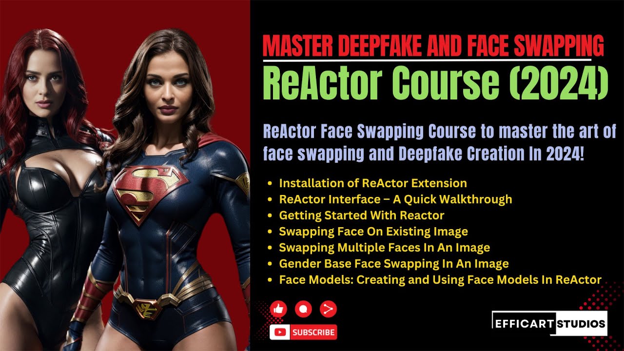 Master Face Swapping with Stable Diffusion: ReActor Course 2024 #deepfake #stablediffusion #reactor