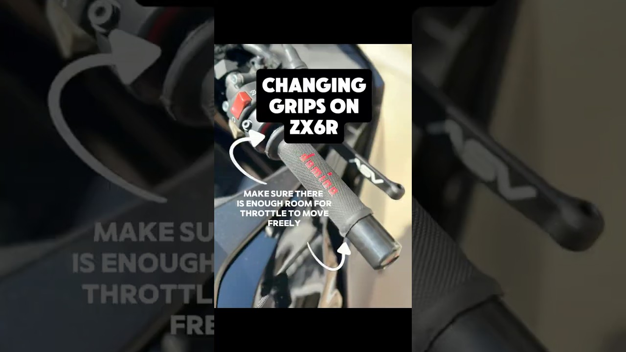 Changing grips on &lsquo;24 ZX6R #motorcycle #bikelife #bikergirl #kawasaki #zx6r
