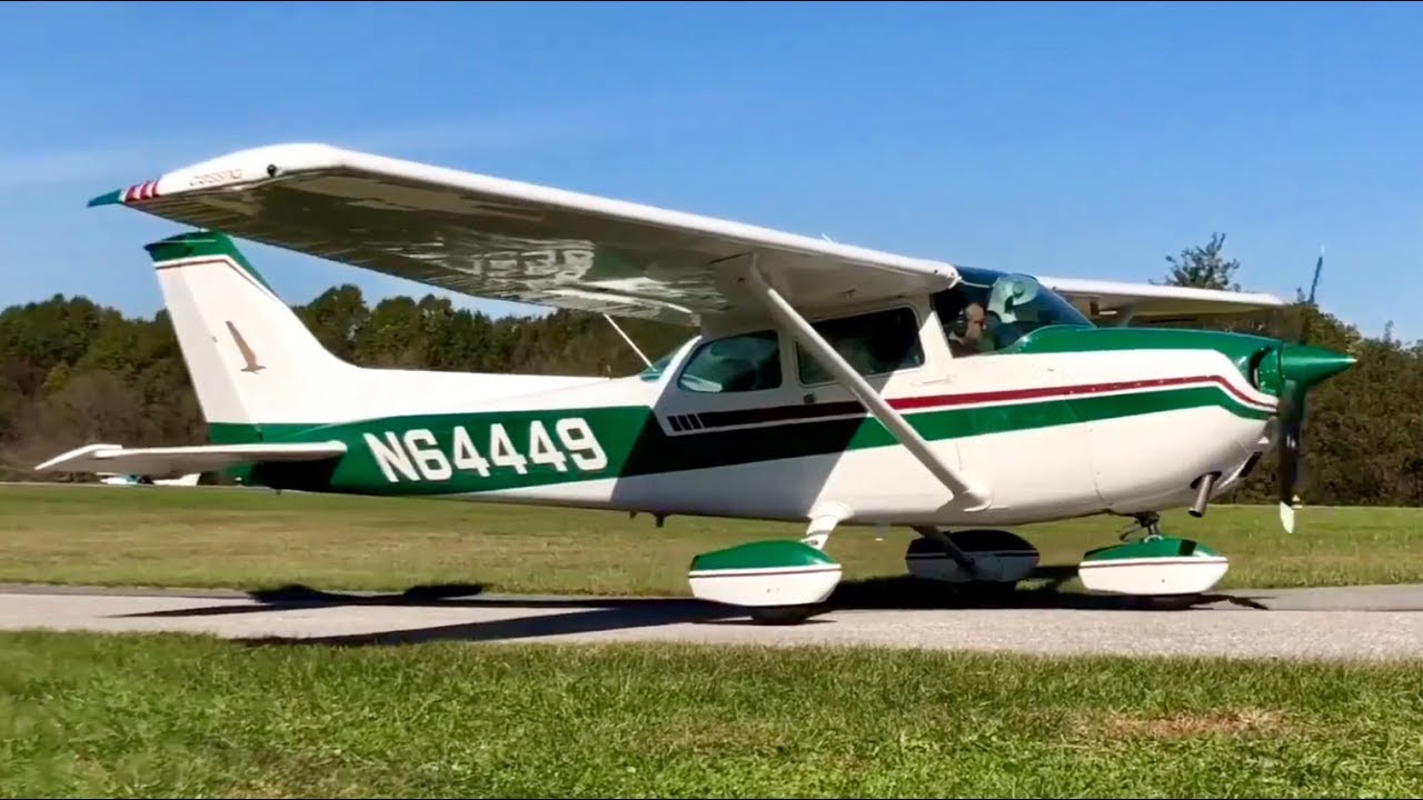 Nice Looking 1975 Cessna 172M Start Up and Take Off
