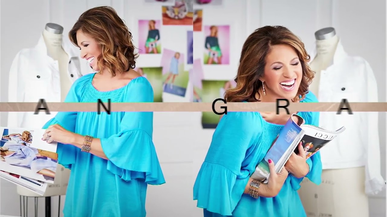 Susan Graver Printed Liquid Knit 3/4 Sleeve A-Line Tunic on QVC
