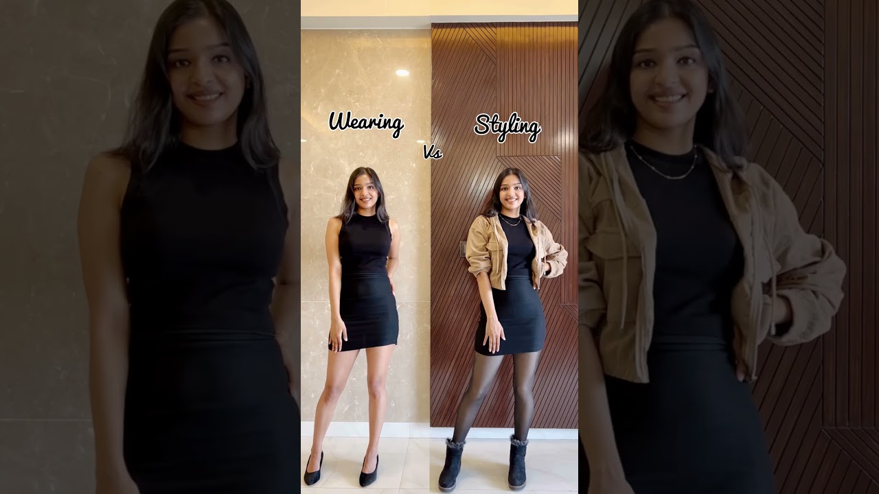 Wearing or Styling this black skirt?❤️&zwj;🔥subscribe for more! #wardrobeessentials #stylingtips