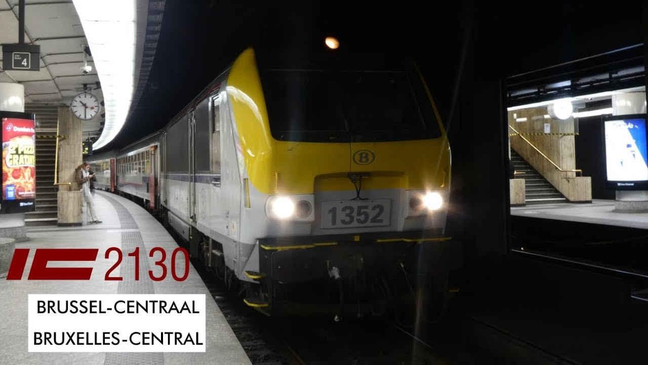 NMBS SNCB/Vertrek Départ Abfahrt HLE13(1352)+I10+I11/Brussel-Centraal Bruxelles-Central