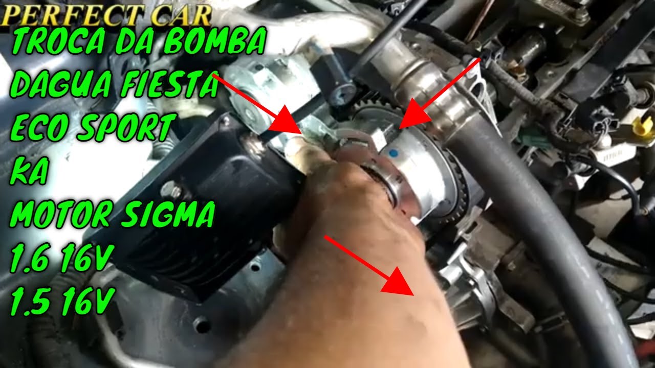 TROCA DA BOMBA DAGUA NEW FIESTA 1.6 16V COM MOTOR SIGMA , DICAS PRECIOSAS NO PROCEDIMENTO DE TROCA.