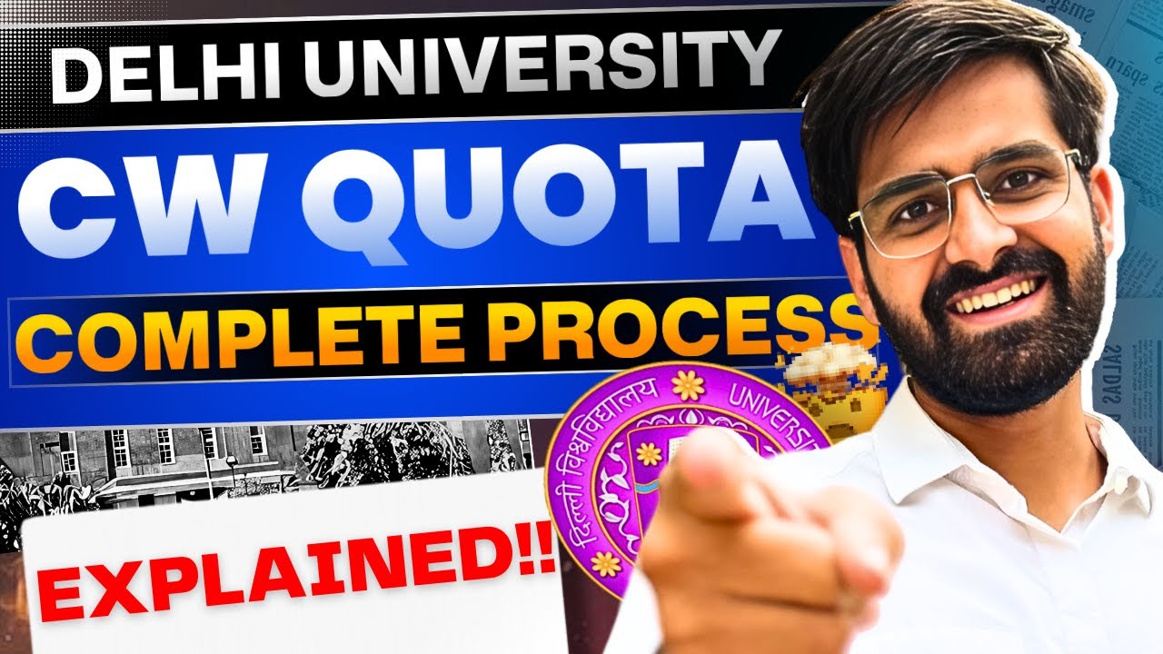 CW Quota Admission Process 2024 of Delhi University ✅ #duadmissions