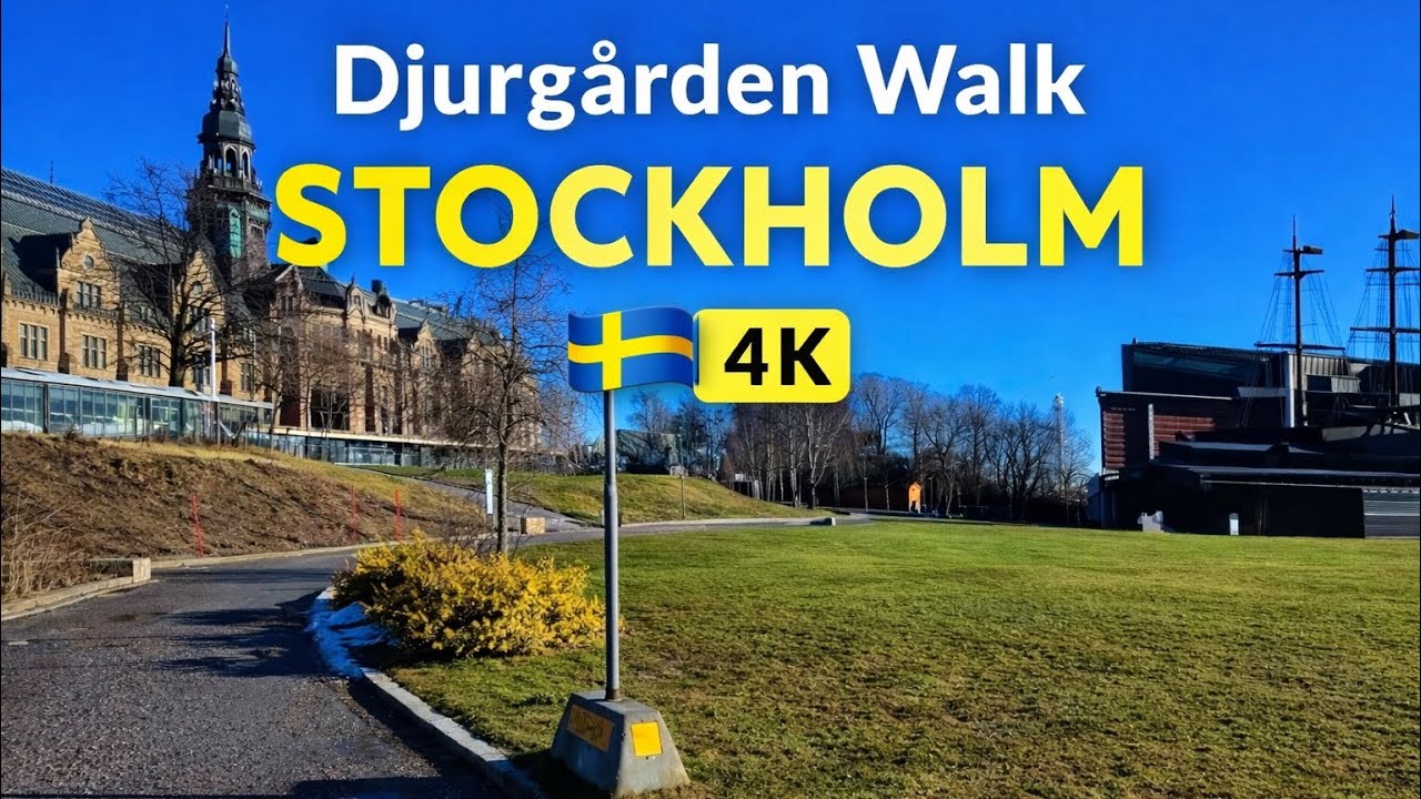 Walking in Djurgården Stockholm 🇸🇪 | Peaceful Nature Walk | 4K
