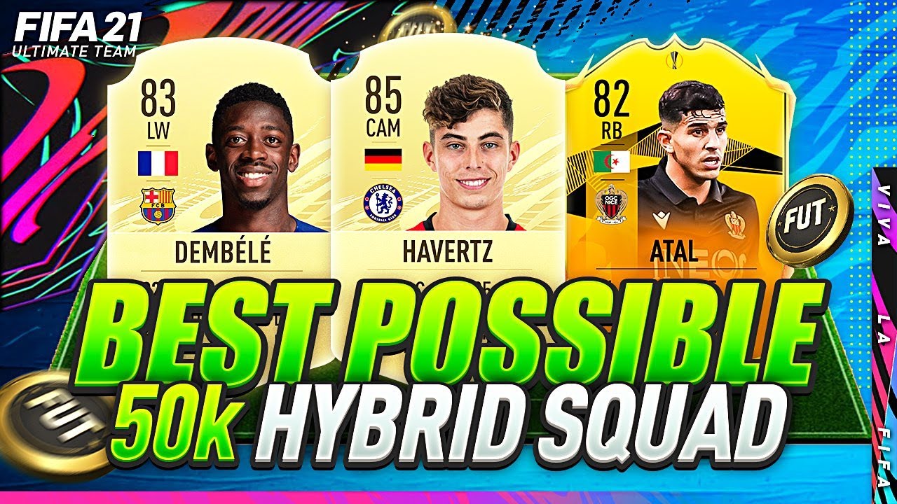 FIFA 21 | MOST OVERPOWERED BEST POSSIBLE 50K HYBRID EVER!💪⚡|CHEAP 50K META TEAM FUT 21 SQUAD BUILDER