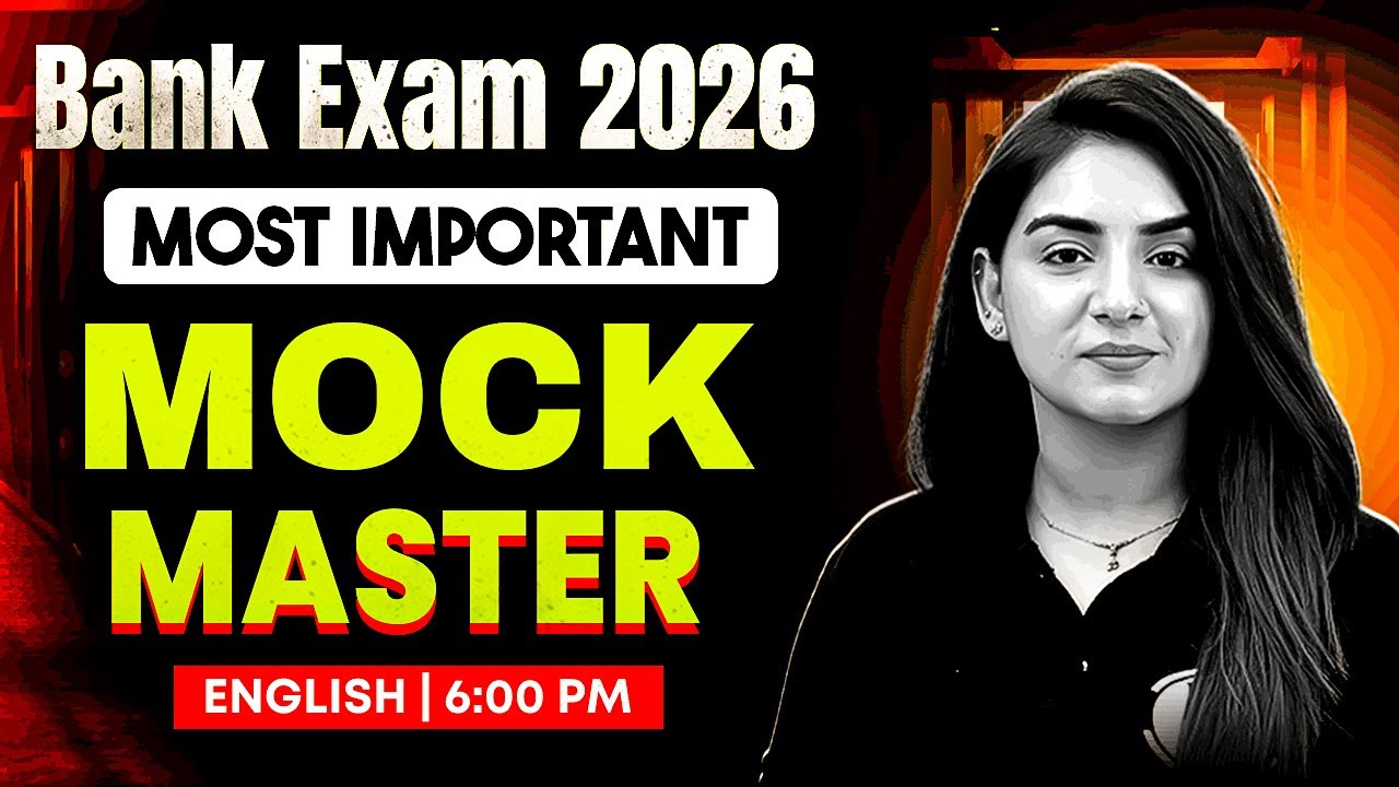 Bank Exams 2026 | English Mock Test | English for Bank Exams | by Anchal Ma'am