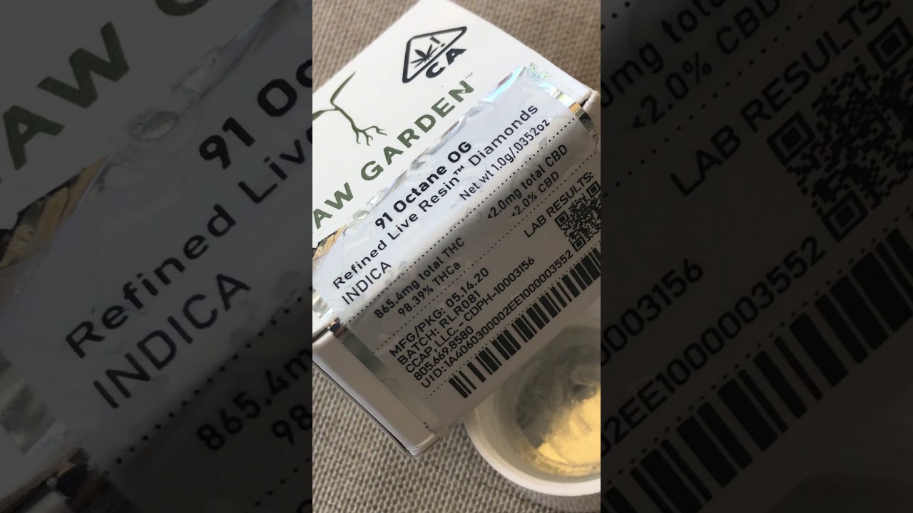 Raw garden 91 octane OG diamonds