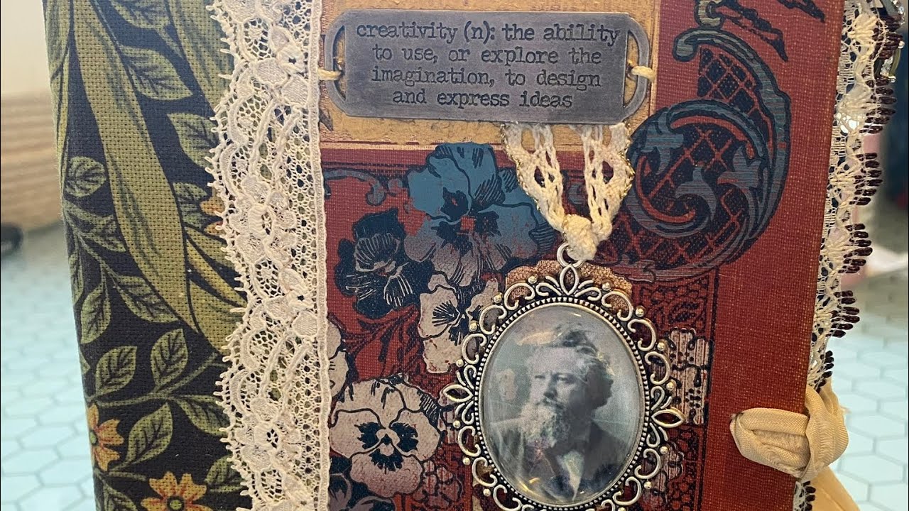 SOLD William Morris Altered Book Journal