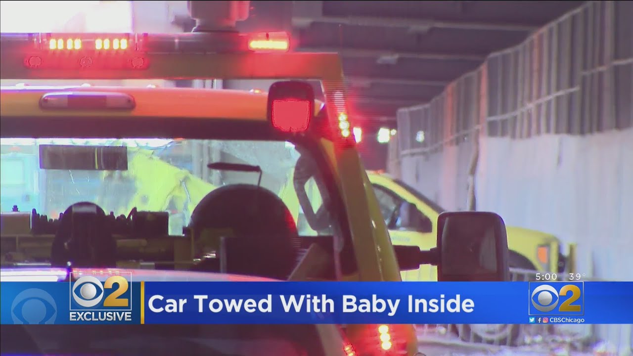 Illegally Parked Car Towed With Baby Inside Downtown