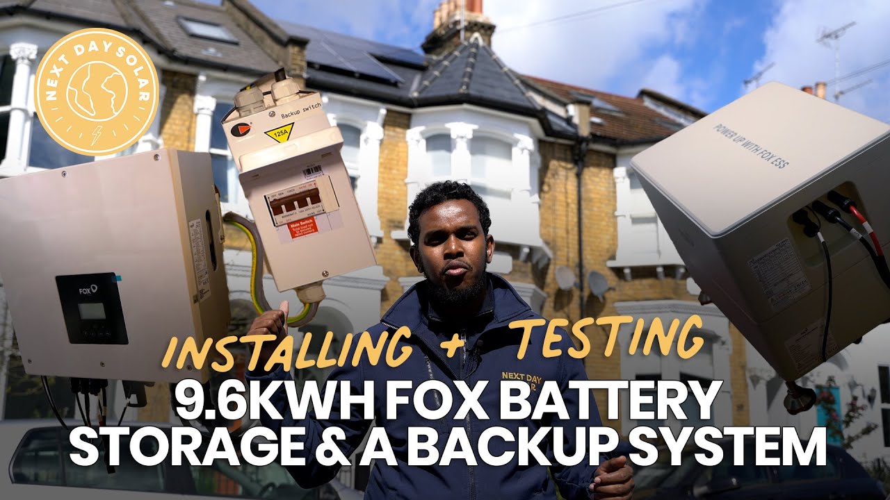 Installing and testing a 9.6kWh Fox Battery Storage with a Backup system