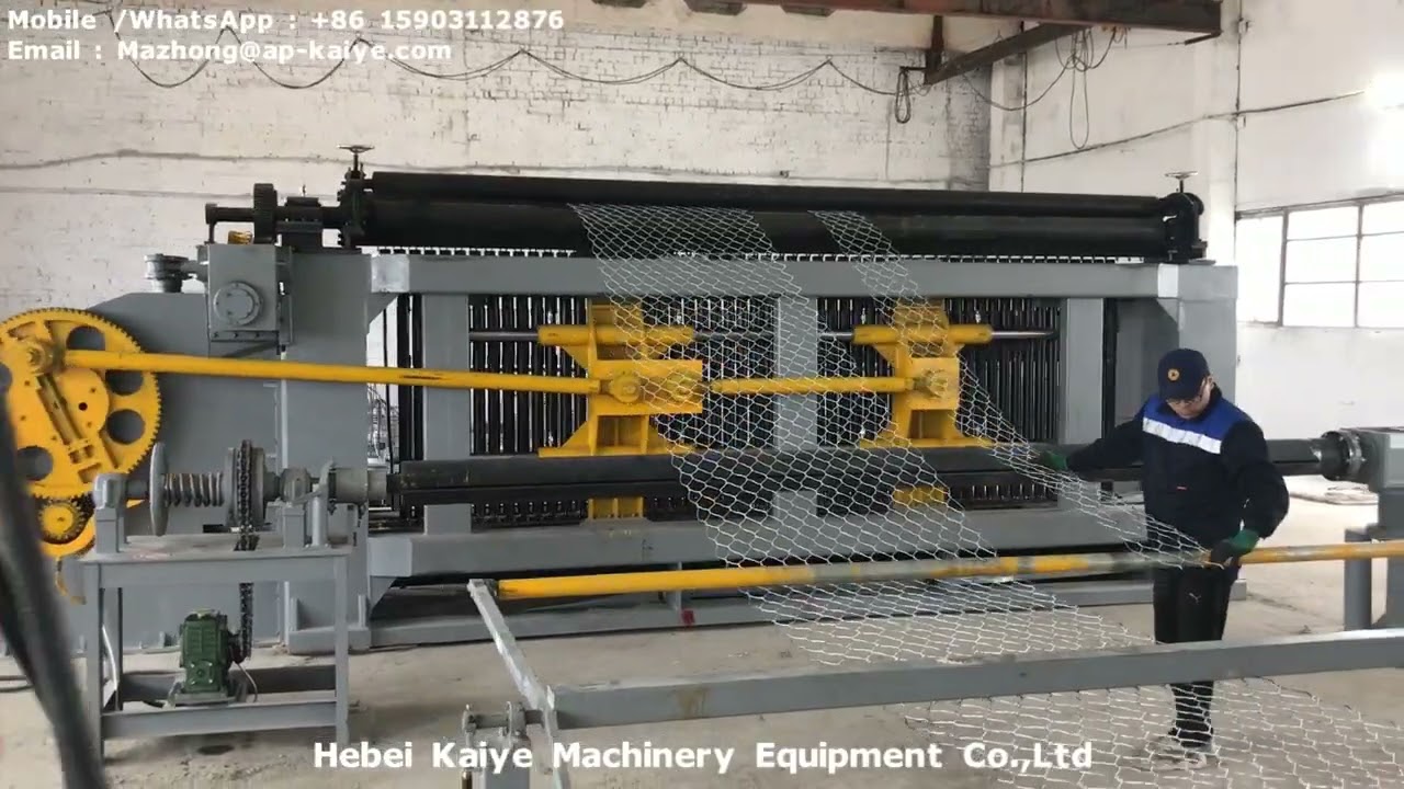 خط إنتاج شبكة الجابيون السداسية شديدة التحمل في بيشكيك، قيرغيزستان/gabion mesh machine in Kyrgyzstan