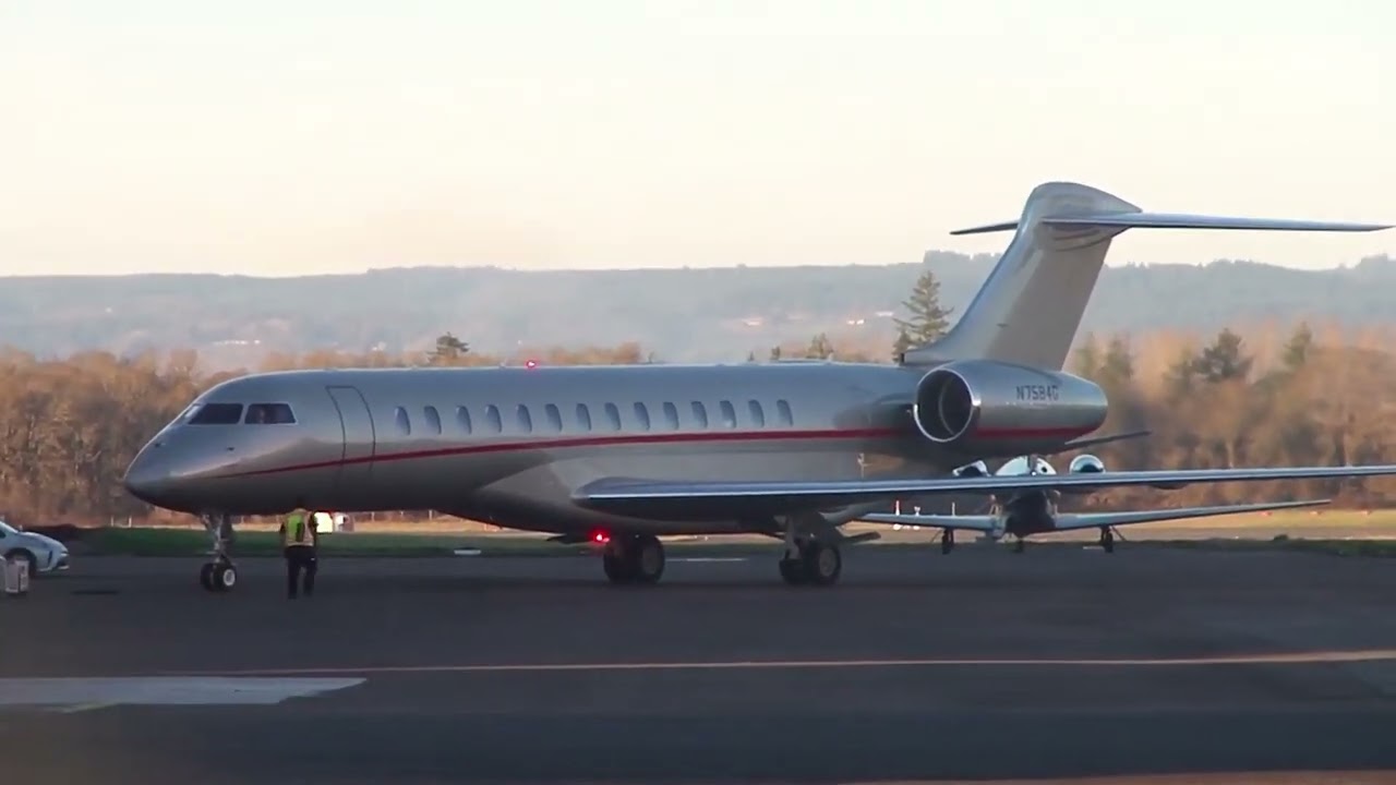 Bombardier Global 7500 Landing at Hillsboro Airport | KHIO Spotter