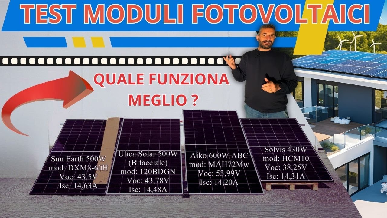 PANNELLI FOTOVOLTAICI test di confronto