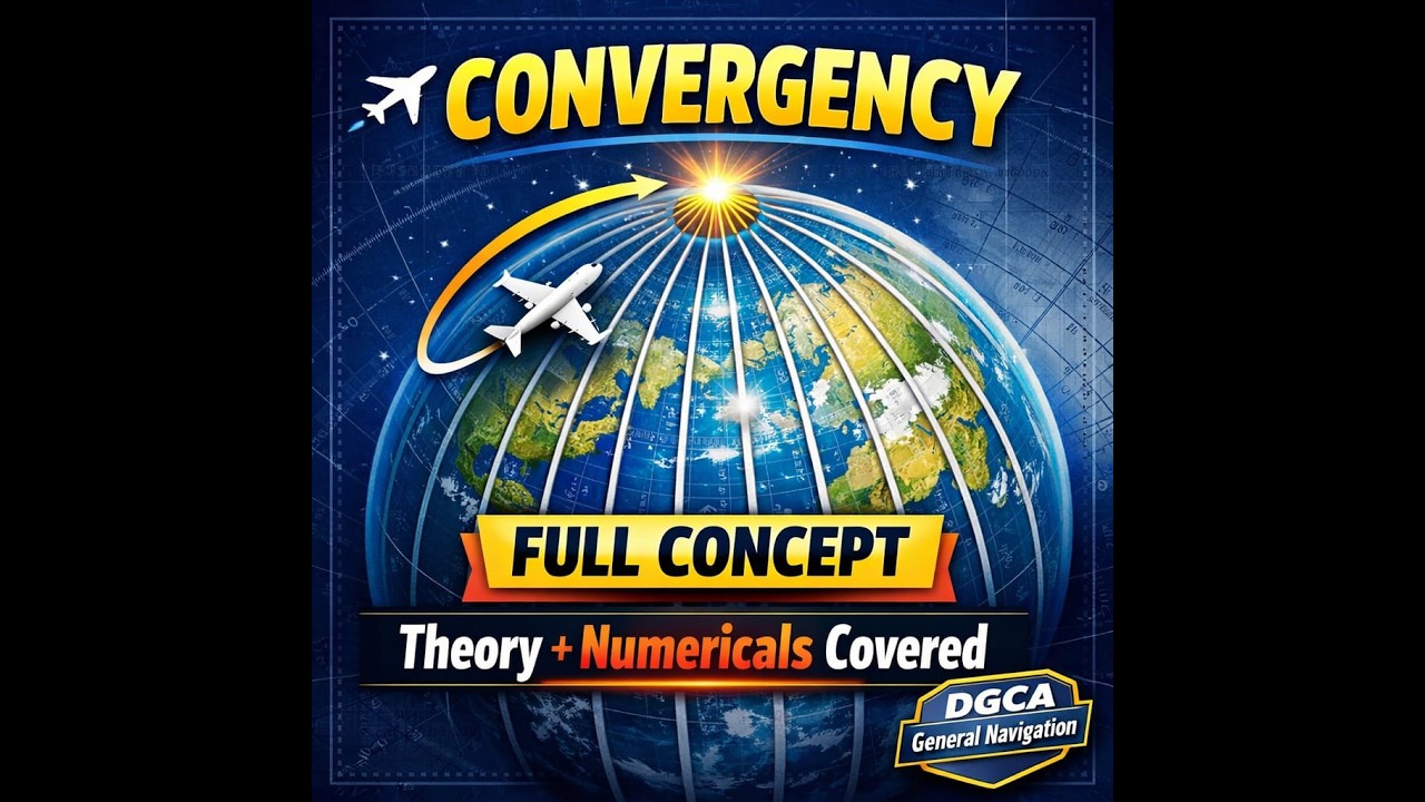 Convergency in Navigation Made Easy | Theory + Numericals | DGCA Prep