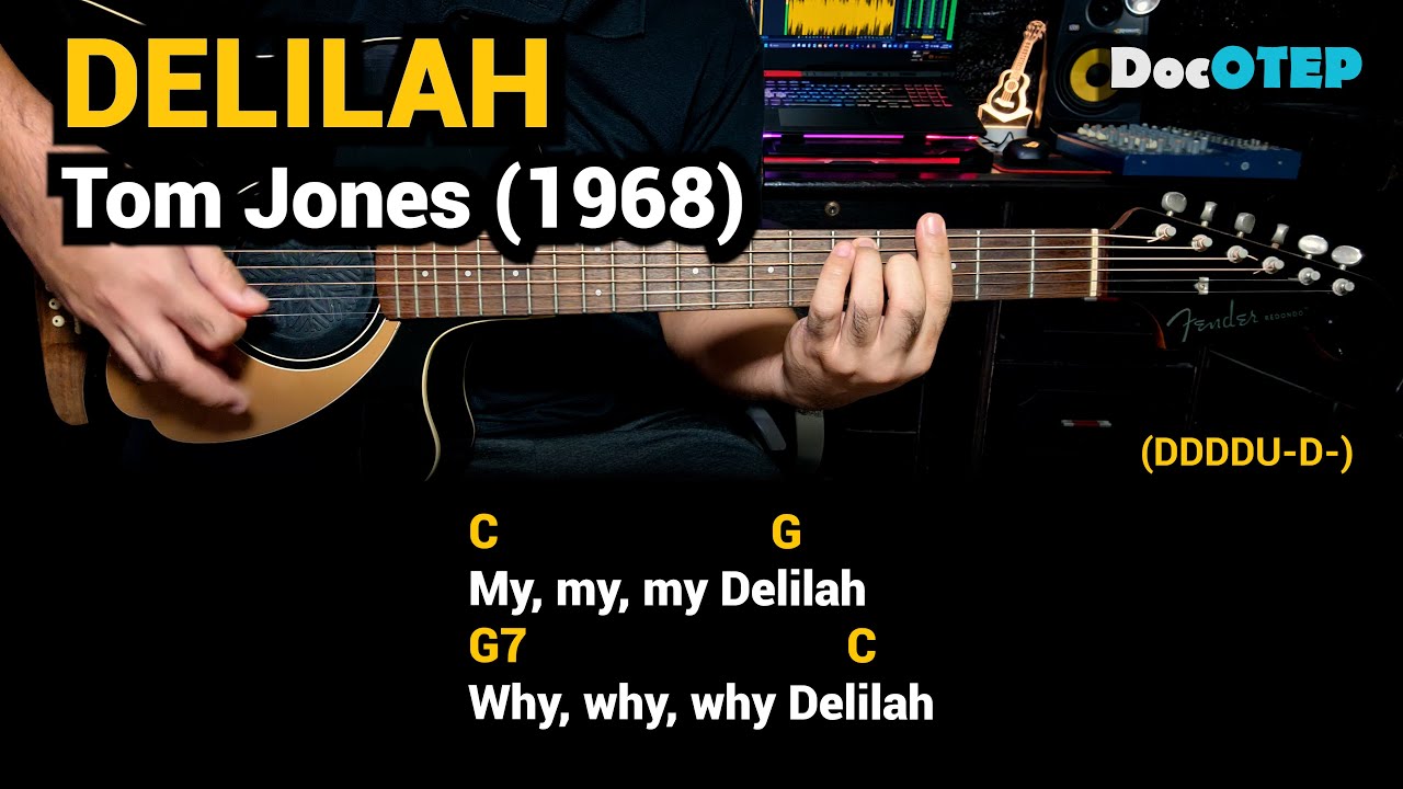 Delilah - Tom Jones (1968) Easy Guitar Chords Tutorial with Lyrics