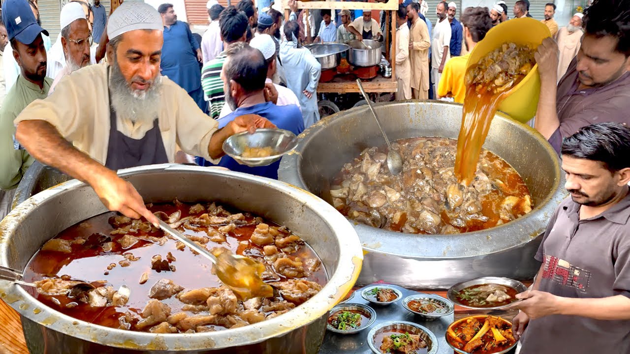 SOLD OUT IN JUST 2 HOURS! MASTER CHEF SELLING BEST SIRI PAYE BREAKFAST AT ROADSIDE KARACHI