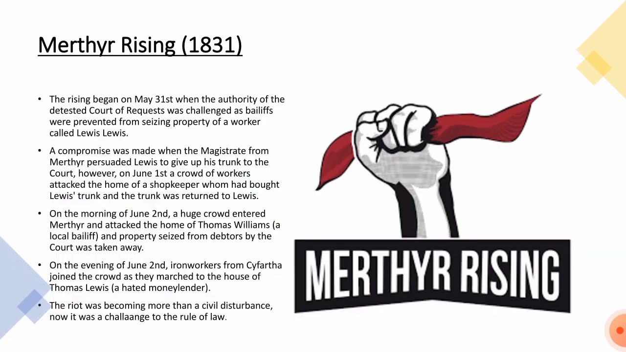 A level History Popular Protest (Merthyr Rising and the Days of May)