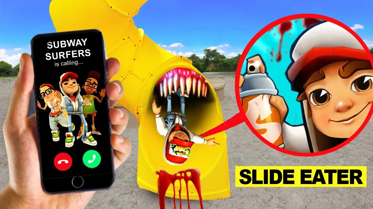 DRONE flagra SUBWAY SURFER JAKE com SLIDE EATER na VIDA REAL em mans&atilde;o assombrada