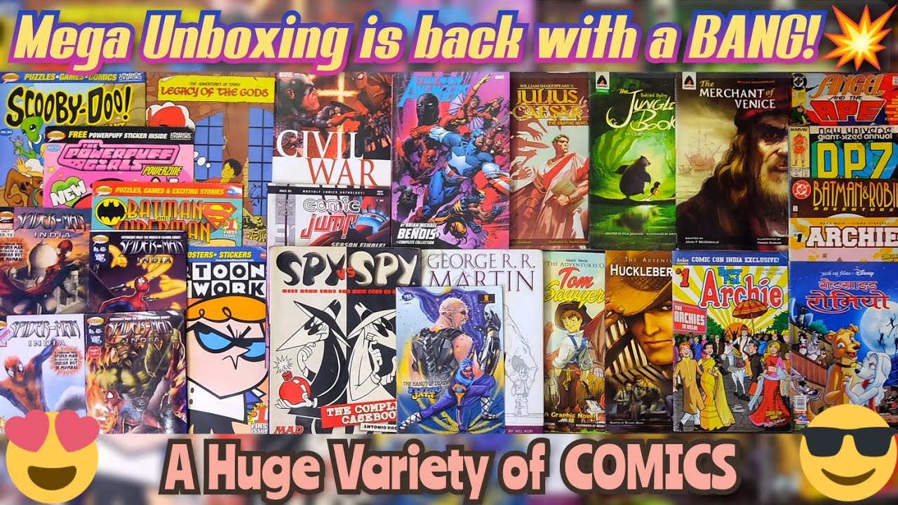 MEGA UNBOXING Strikes Again | Huge Variety of Comics | Civil War, Campfire, Gotham Comics, Jump, etc