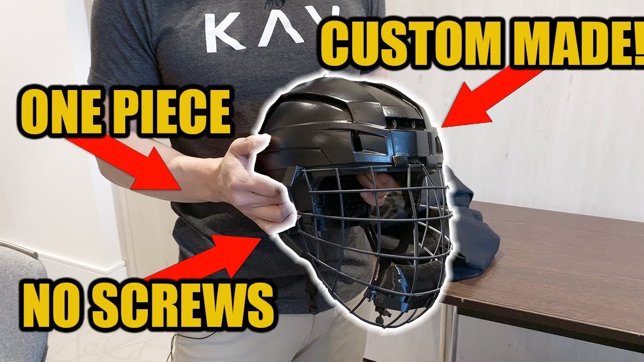 Worlds FIRST Custom made 3D Printed Hockey Helmet built for YOUR HEAD!
