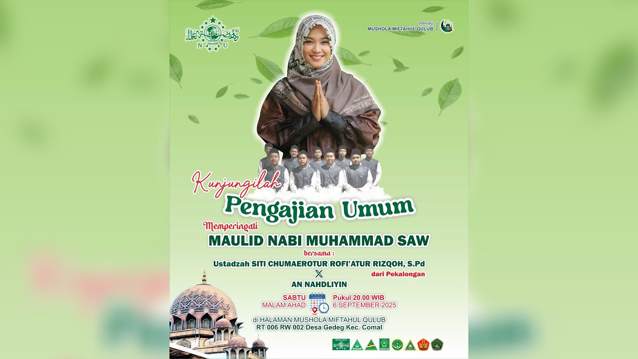 🔴LIVE PENGAJIAN UMUM MAULID NABI MUHAMMAD SAW | MUSHOLAH MIFTAHUL QULUB DESA GEDEG TAHUN 2025