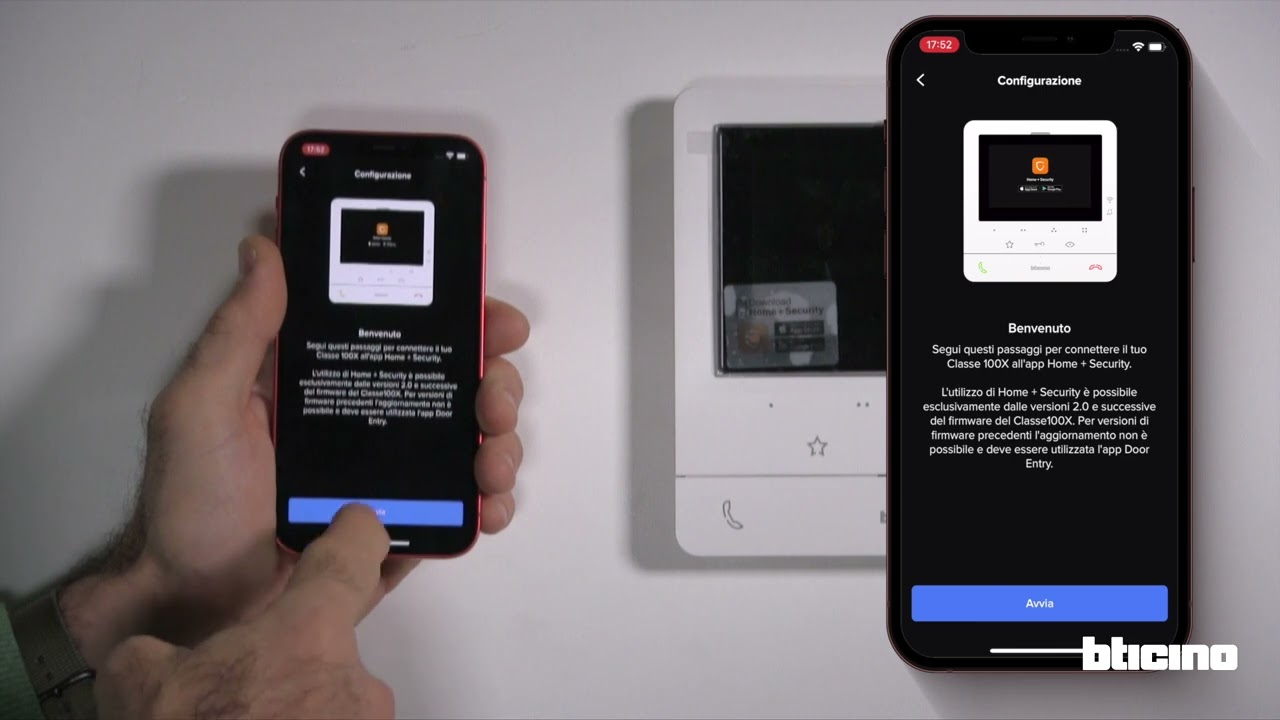 BTicino Classe 100X with Netatmo : associazione con App Home + Security – Smartphone iOS