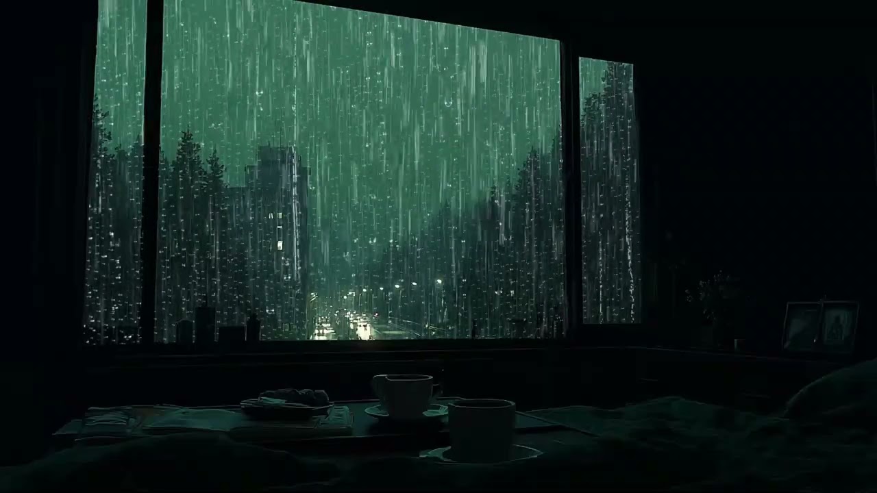 Calm Rain Through the Forest 🌧️🍃 (No Ads) | Deep Sleep Bedroom Ambience
