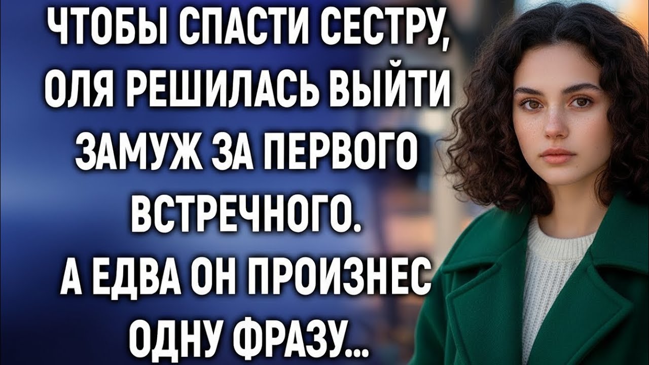 Чтобы спасти сестру, Оля согласилась выйти замуж за первого встречного. Но стоило ему произнести..