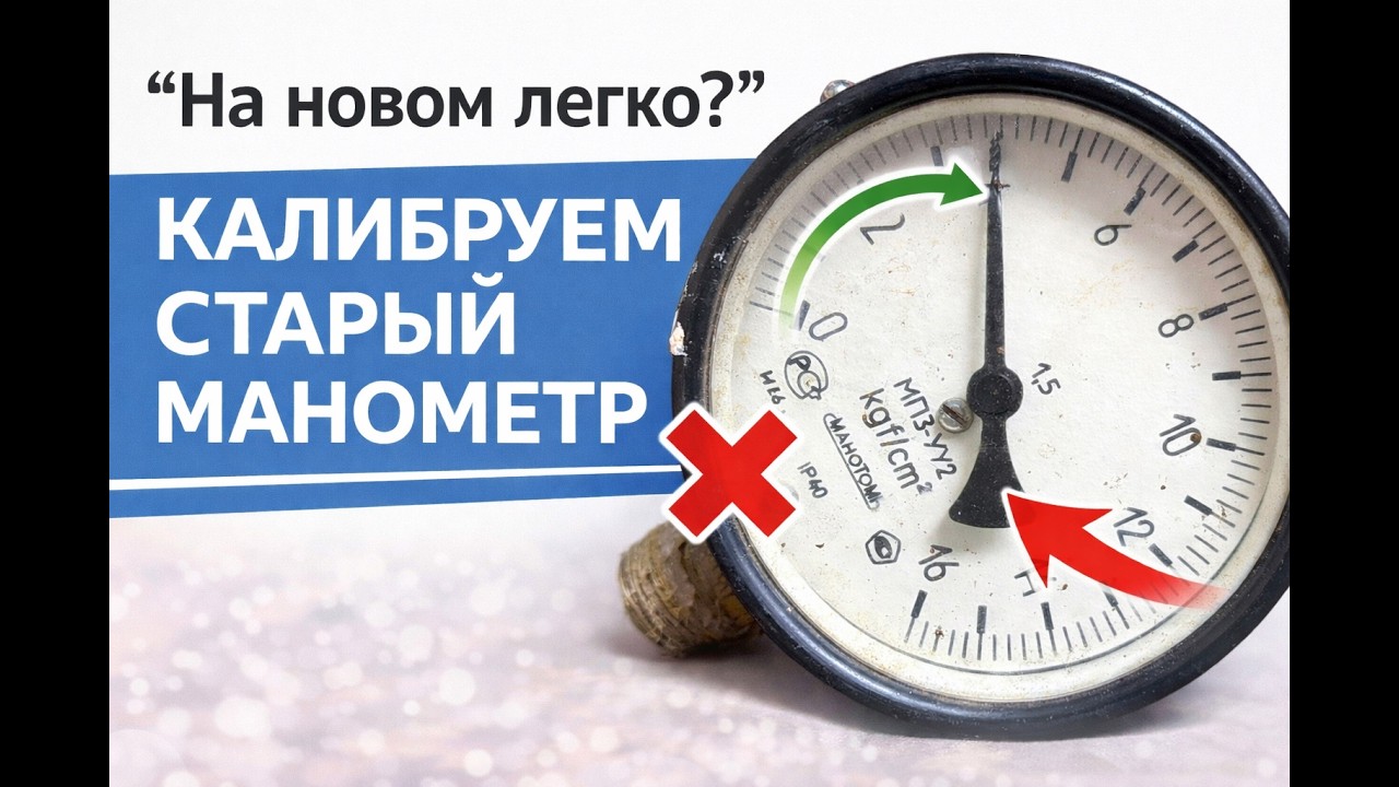 Можно ли откалибровать старый манометр? Проверяем