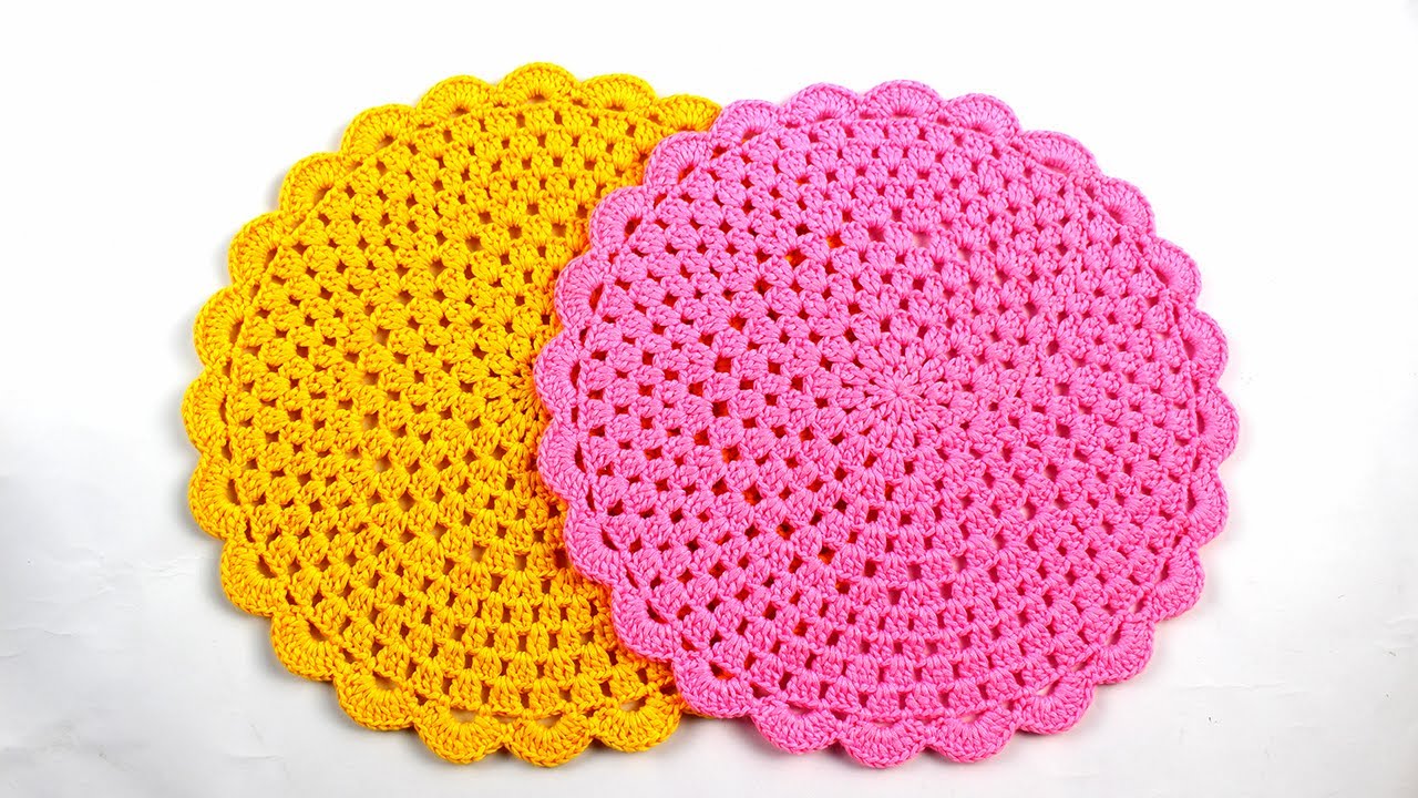 Crochet table mats | কুরুশকাটার টেবিল ম্যাট | কুশিকাটার টেবিল ম্যাট | প্লেট ম্যাট