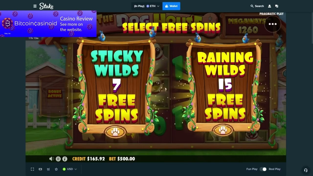 Bitcoincasinoid Stake The $50,000 Doghouse Megaways Bonus