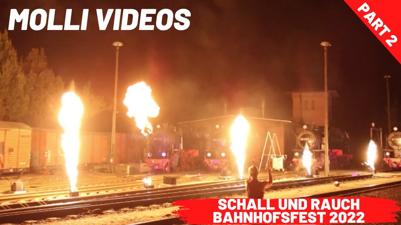 Fire Dancer at Molli Bahn Schall und Rauch Bahnhofsfest Part 2 Oct 2022