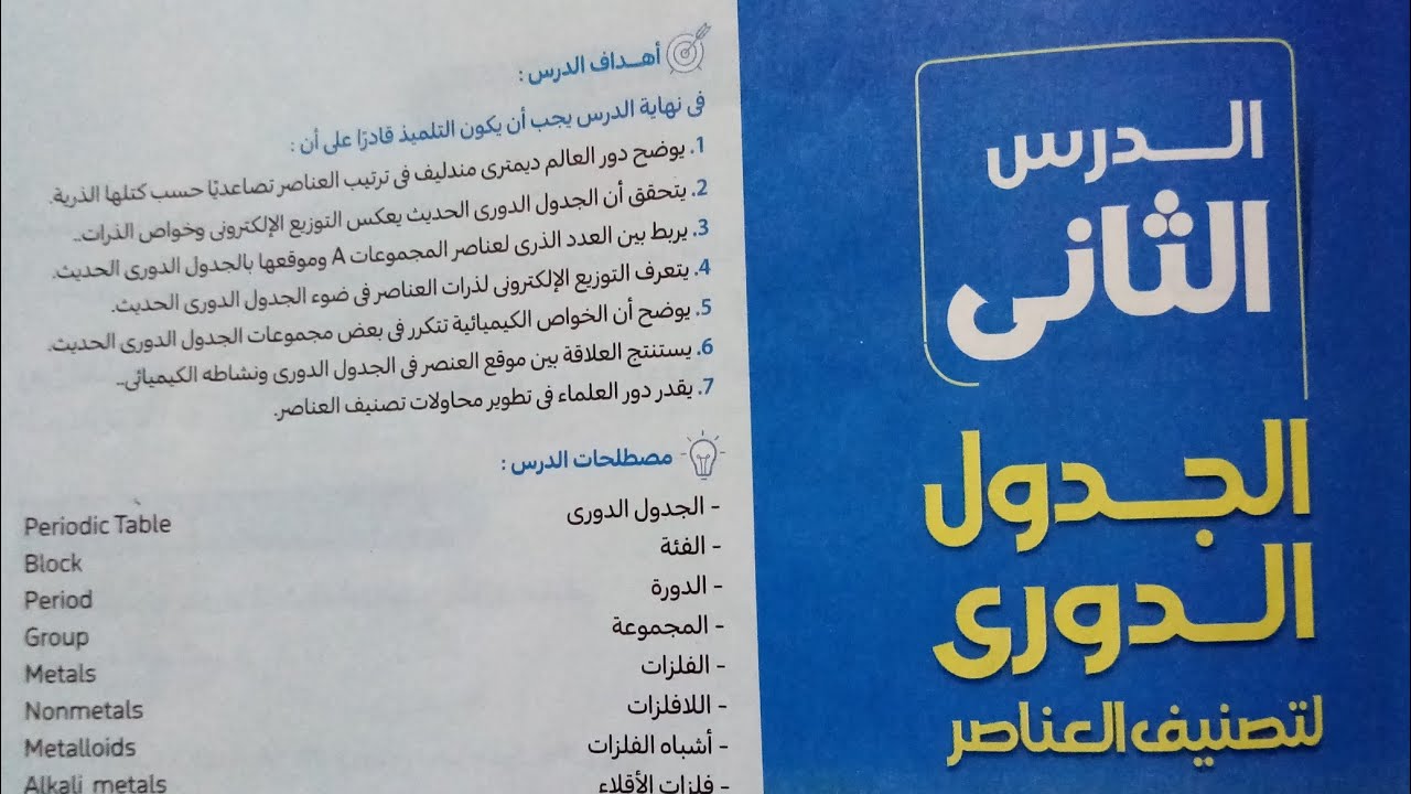 حل تدريبات درس الجدول الدوري لتصنيف العناصر علوم أولى اعدادي ترم اول 2026 كتاب الامتحان صفحة 62 - 67