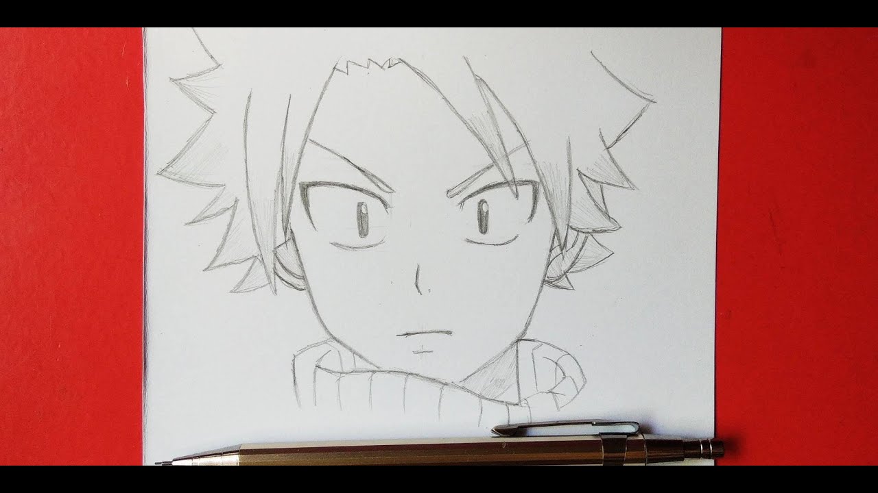Easy Anime Drawing|How to draw natsu step by step (Fairy Tail)