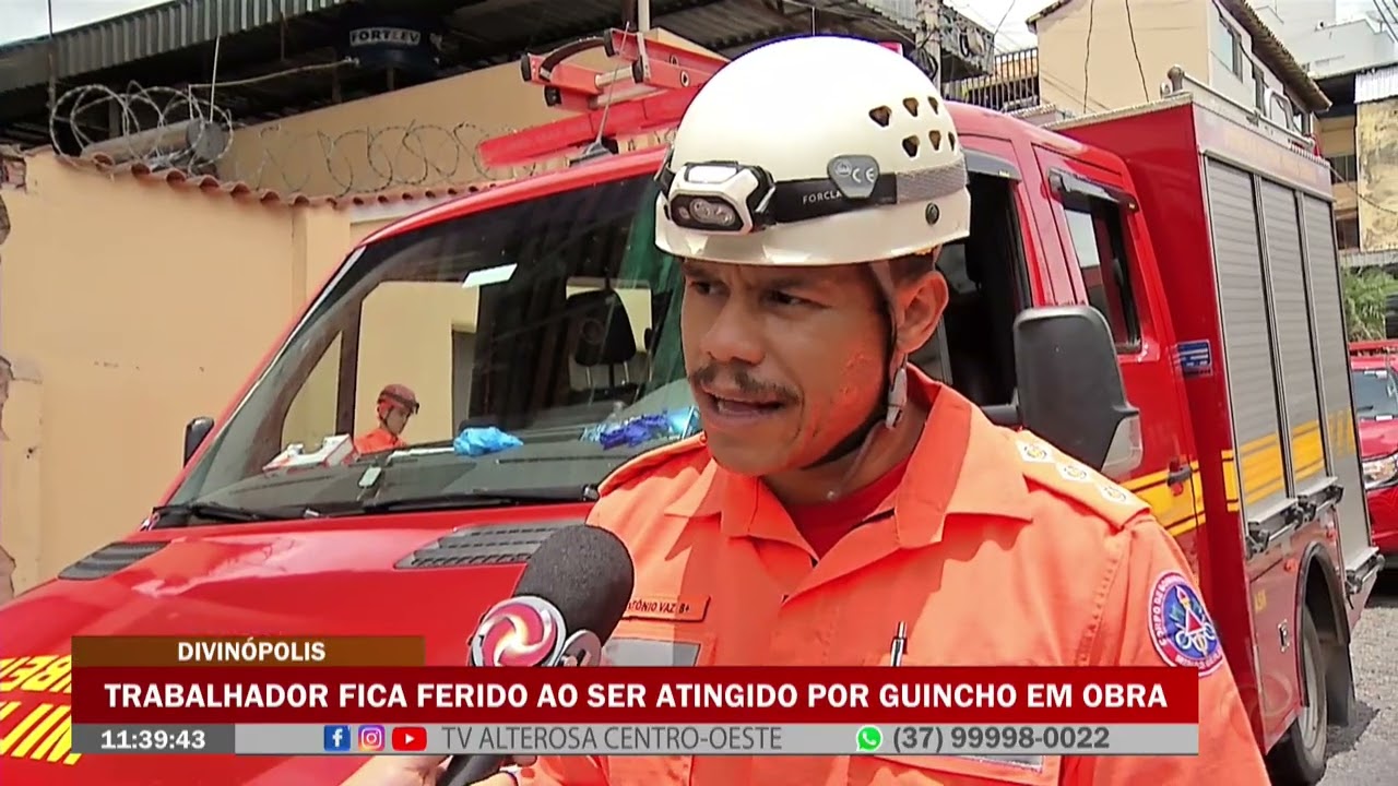 Divinópolis: Trabalhador fica ferido ao ser atingido por guincho em obra