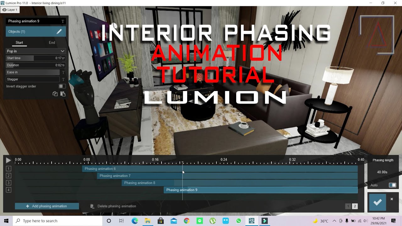 Lumion 11 phasing animation  tutorial