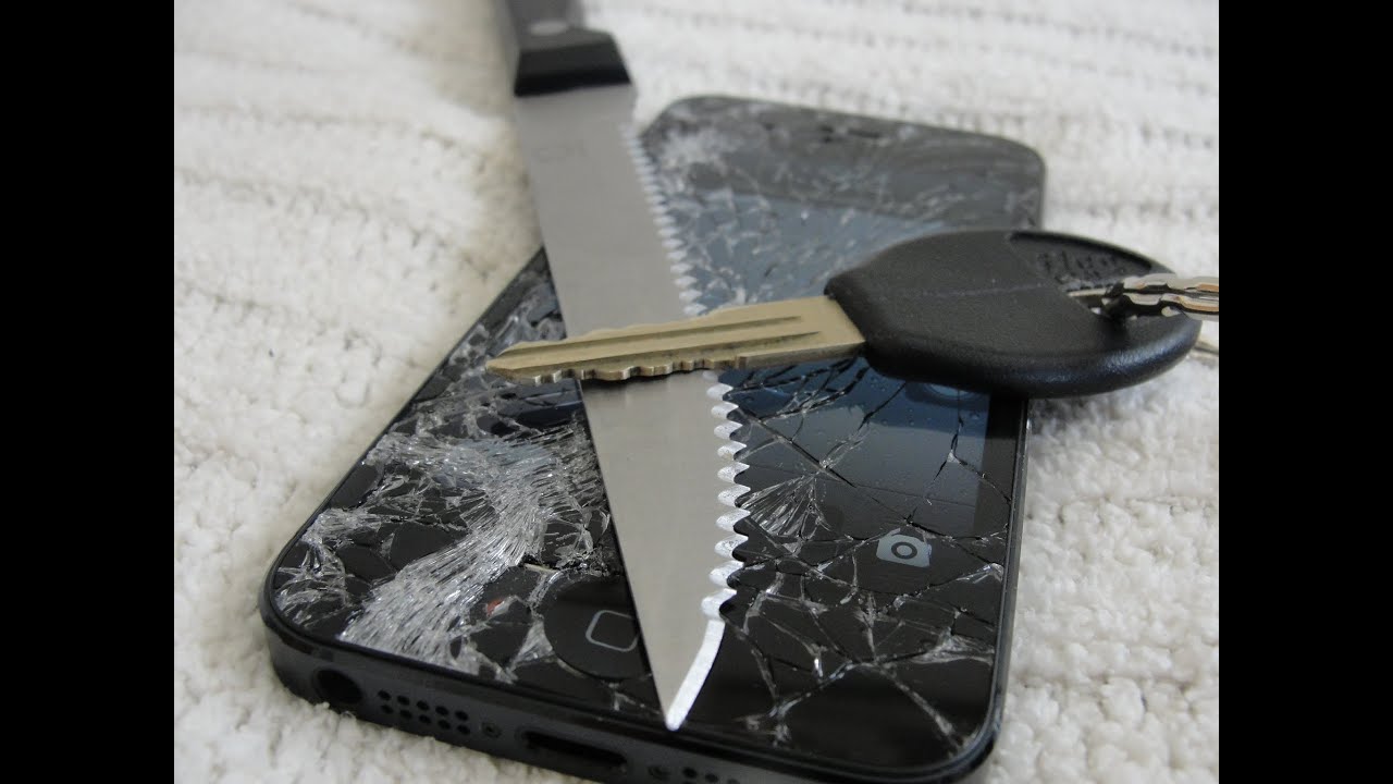 iPhone 5 Knife Screen Scratch Drop Test -Bonus Episode-