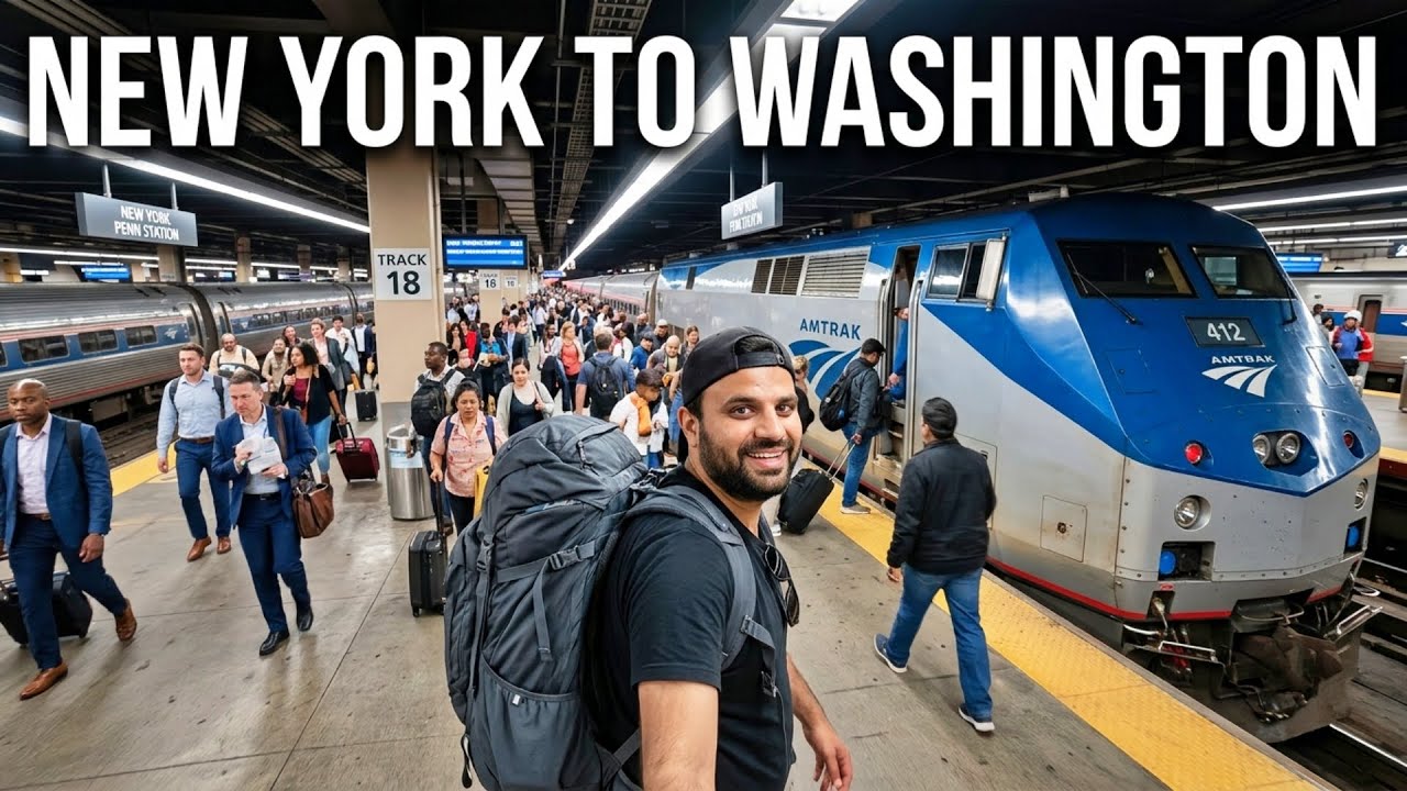 🇺🇸Local American Trains SHOCKED Me (New York to Washington)