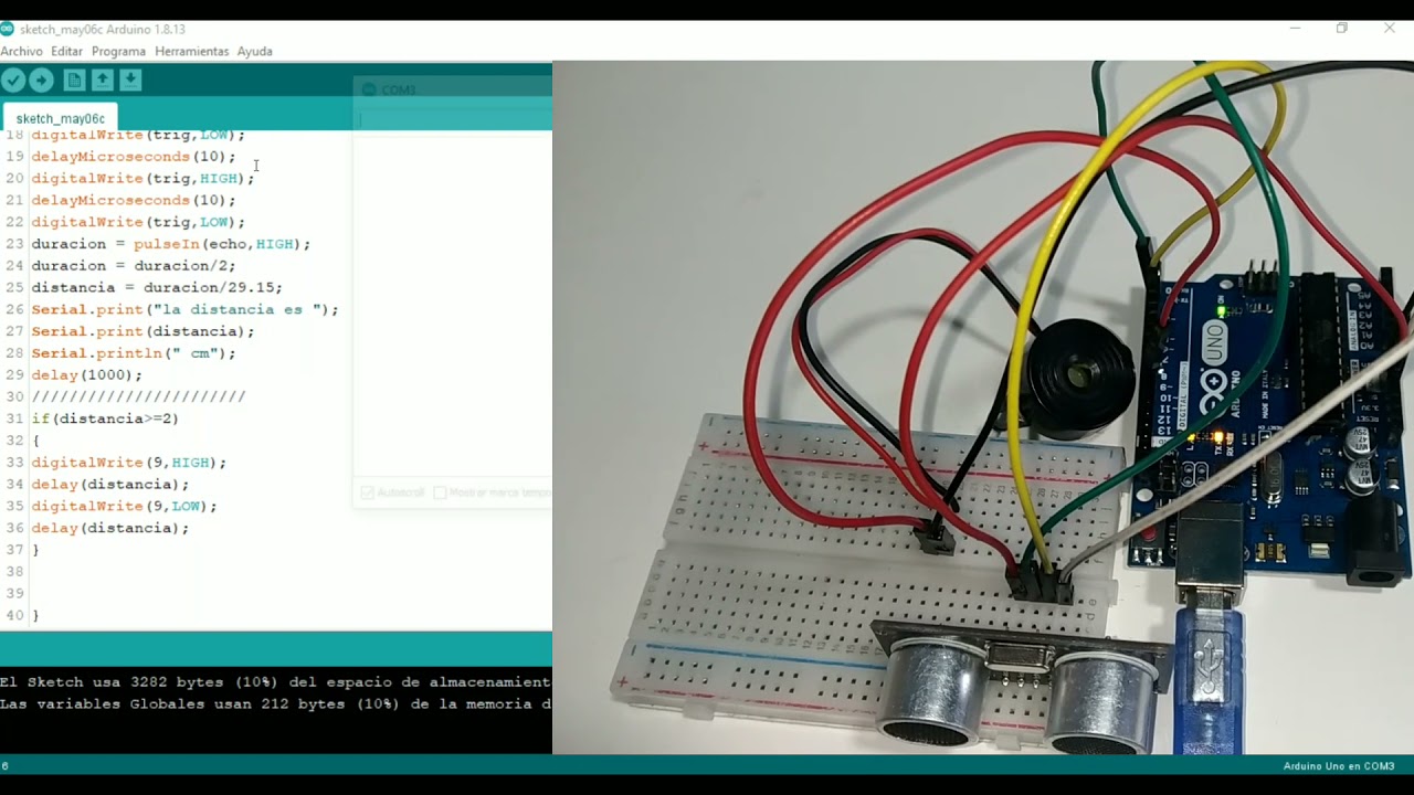 CURSO DE ARDUINO 2021 LECCIÓN 19 Sensor Ultrasónico con el buzzer